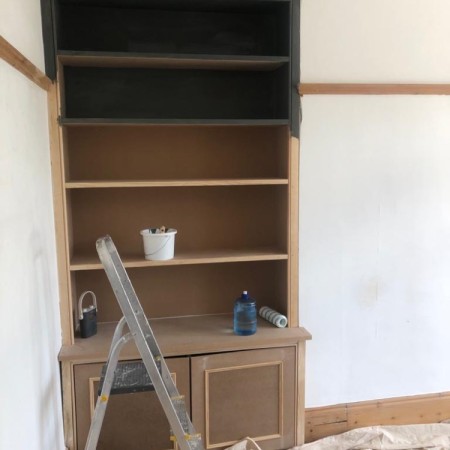Living room painting, shelving, decorating - North London