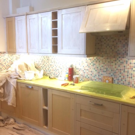 Painting a kitchen and kitchen units in Finchley N12