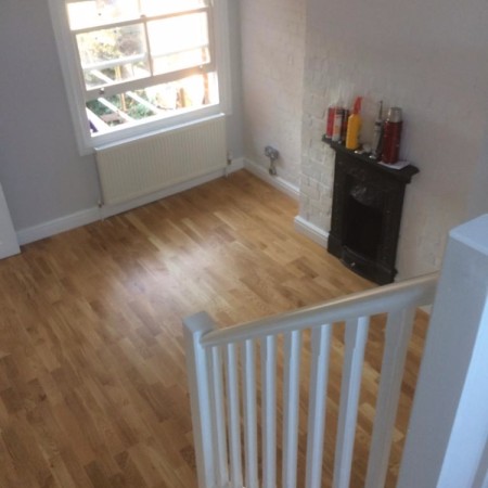 Internal work on a loft conversion including: plaster boarding, plastering, carpentry, painting & MDF inbuilt cupboards - North London